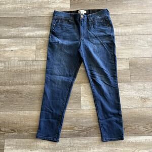 Democracy Jeans Womens 12 Ab Technology Blue Crop Ankle Skinny Denim Stretch